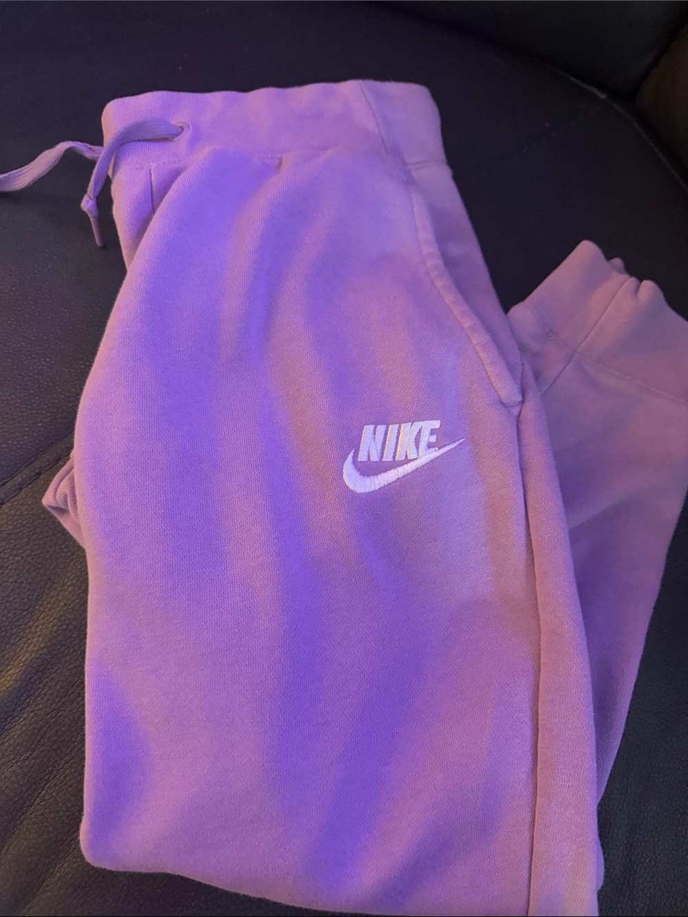 Nike Kids Lavender Joggers with White Logo